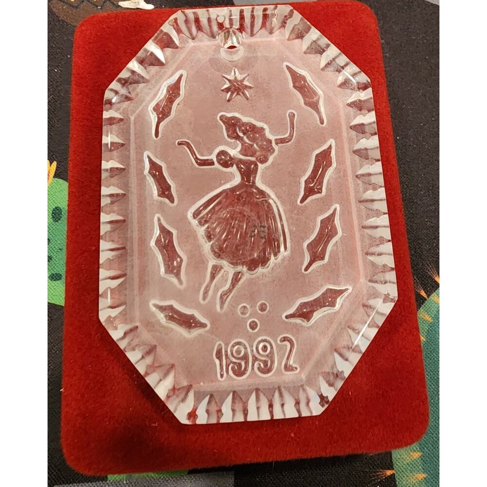 Waterford Crystal 1992 Twelve Days Of Christmas Ornament With Original Box & Pou